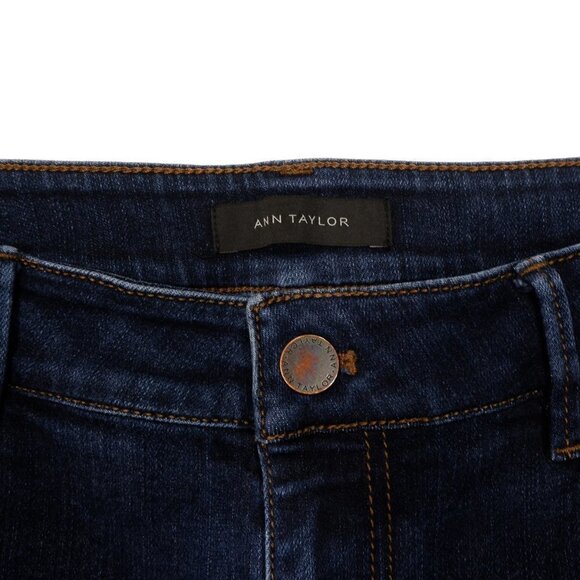 Ann Taylor Jeans Womens Size 4 Skinny Curvy Mid Rise Blue Denim Stretch 29x27.5 - Picture 7 of 8